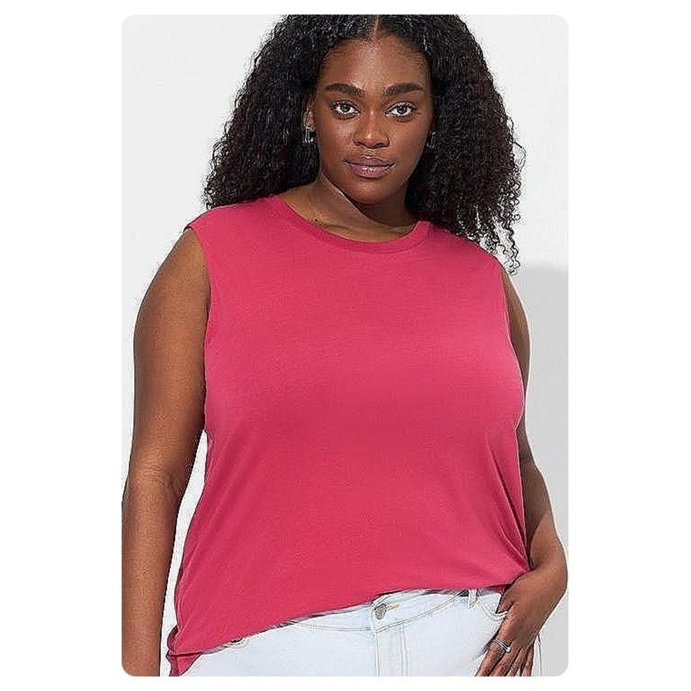 NWT Torrid Vintage Cotton Jersey High Neck Tank 2X